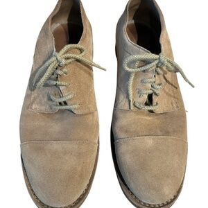Brunello Cucinelli Suede Derby Lace-Up Shoes – Size 44 – Tan